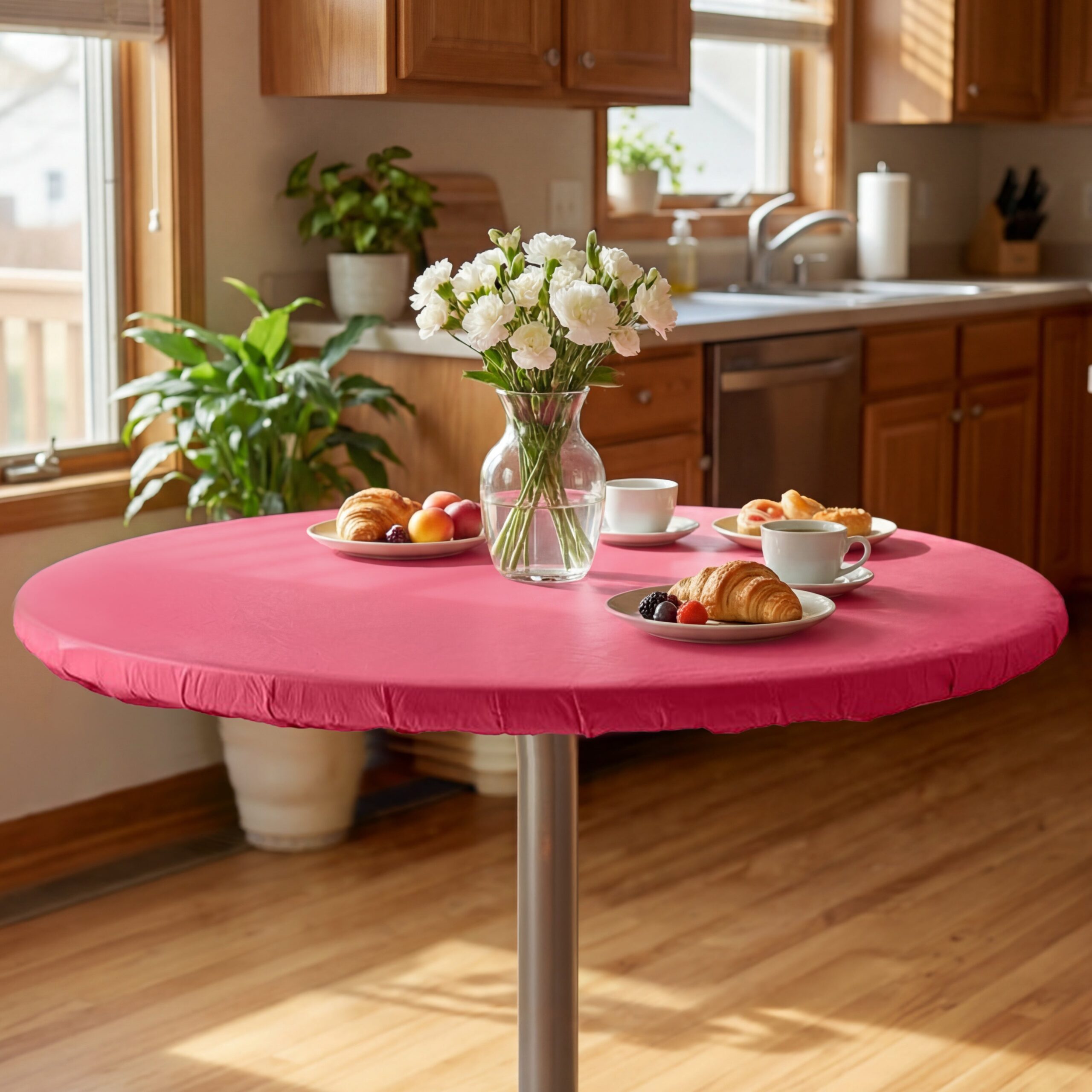 Round-Solid-Color-Custom-Fit-Tablecloth-2
