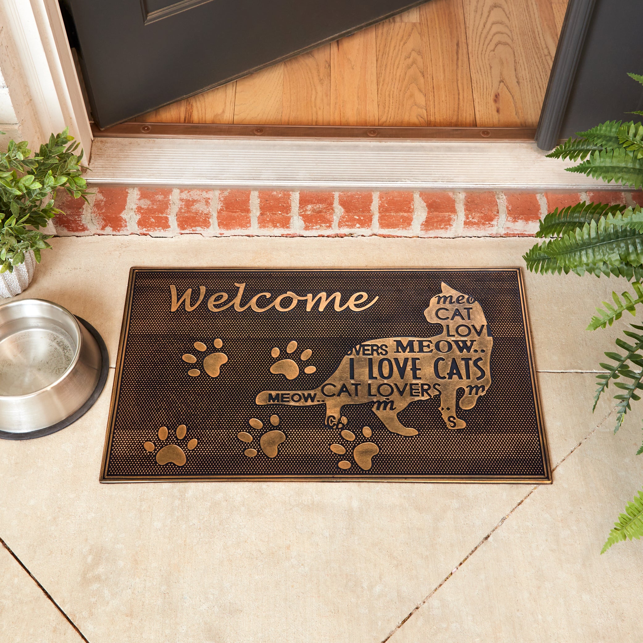 Welcome-Cat-Lover-Rubber-Doormat